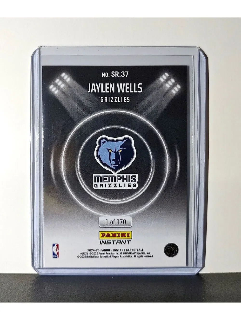 Jaylen Wells Rookie 2024-25 Panini Spotlight Rookies NBA #37 Grizzlies 1 of 170